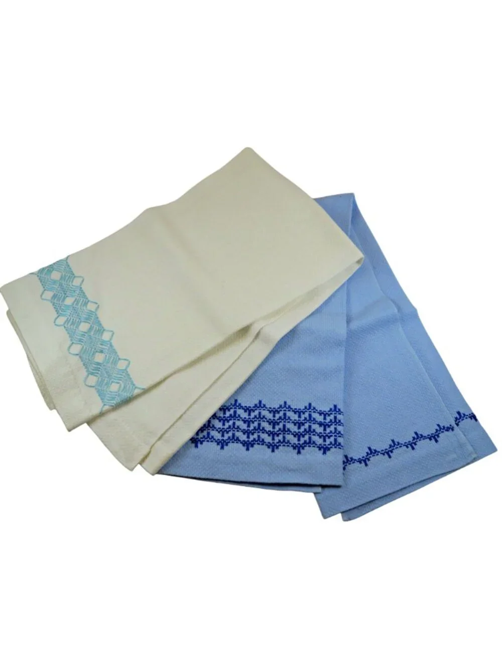 Vintage Huck Weave Dish Towels (Lot of 6) Hope Chest Embroidery 1940s Linens